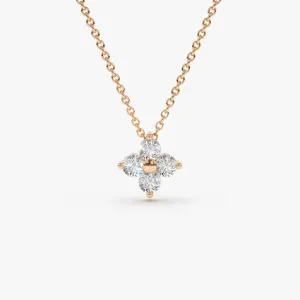 0.14CTW Diamond Clover Necklace