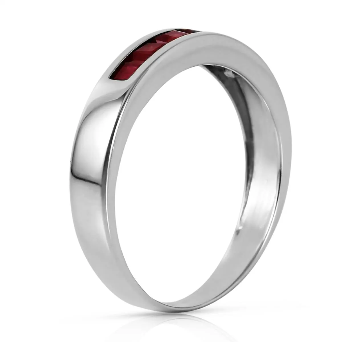 0.6 Carat 14K Solid White Gold Say Forever Ruby Ring