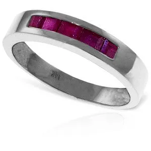 0.6 Carat 14K Solid White Gold Say Forever Ruby Ring