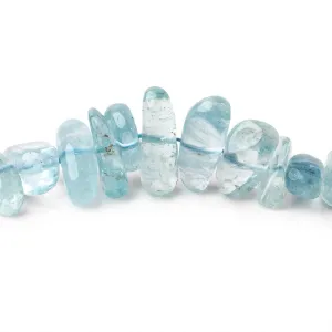 10-17mm Aquamarine Plain Nugget Beads 16 inch 90 pieces