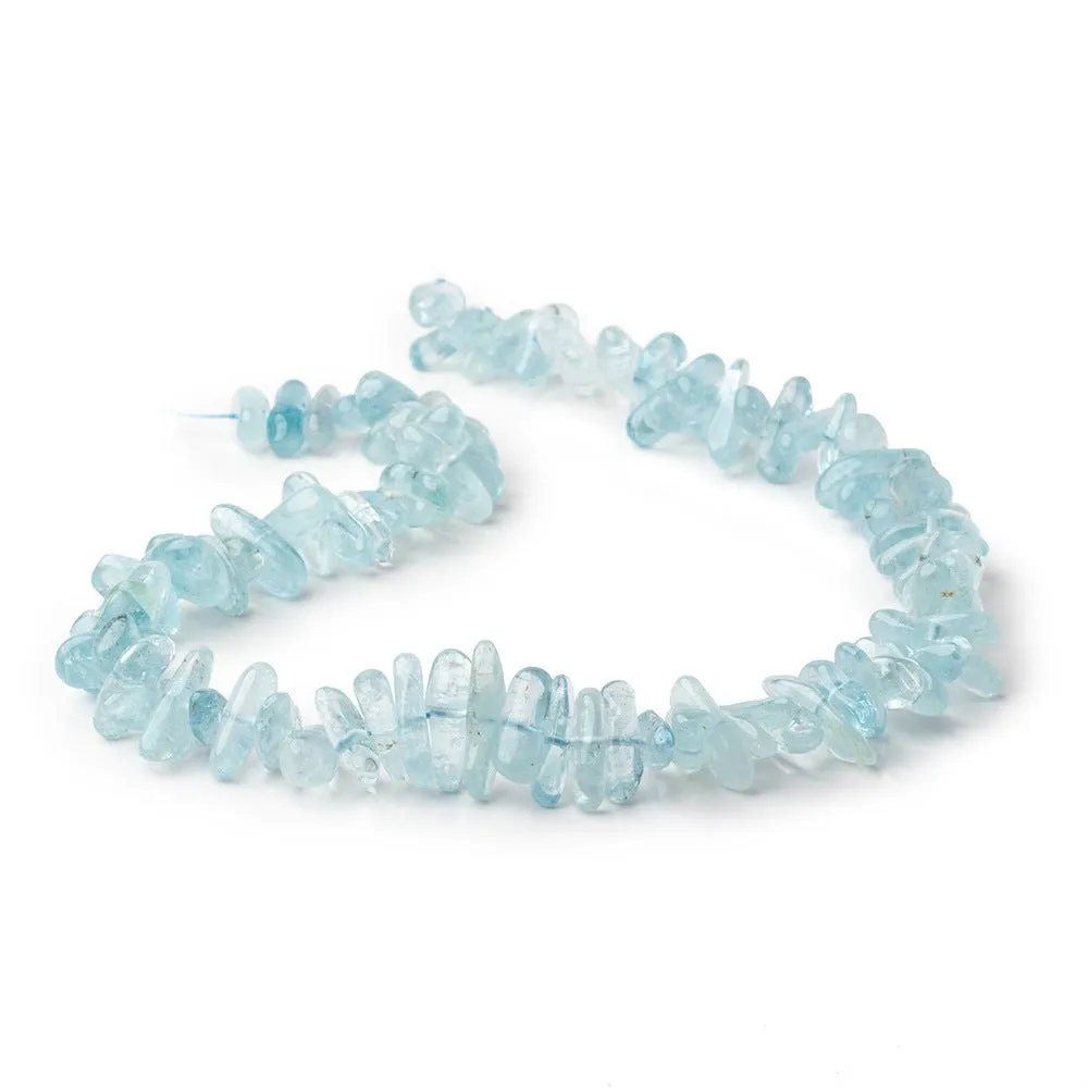 10-17mm Aquamarine Plain Nugget Beads 16 inch 90 pieces