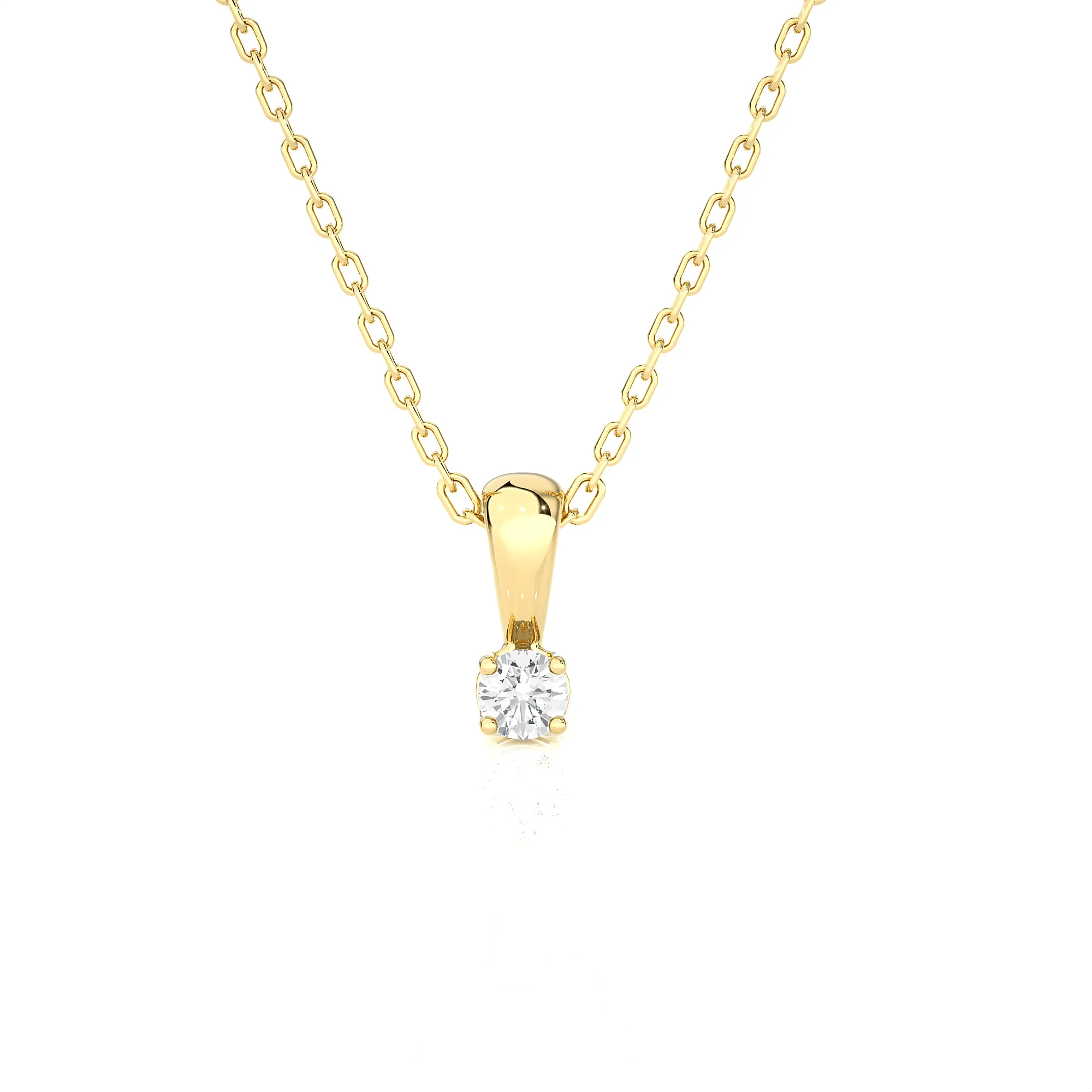 1/20  ctw Round Lab Grown Diamond Solitaire Pendant