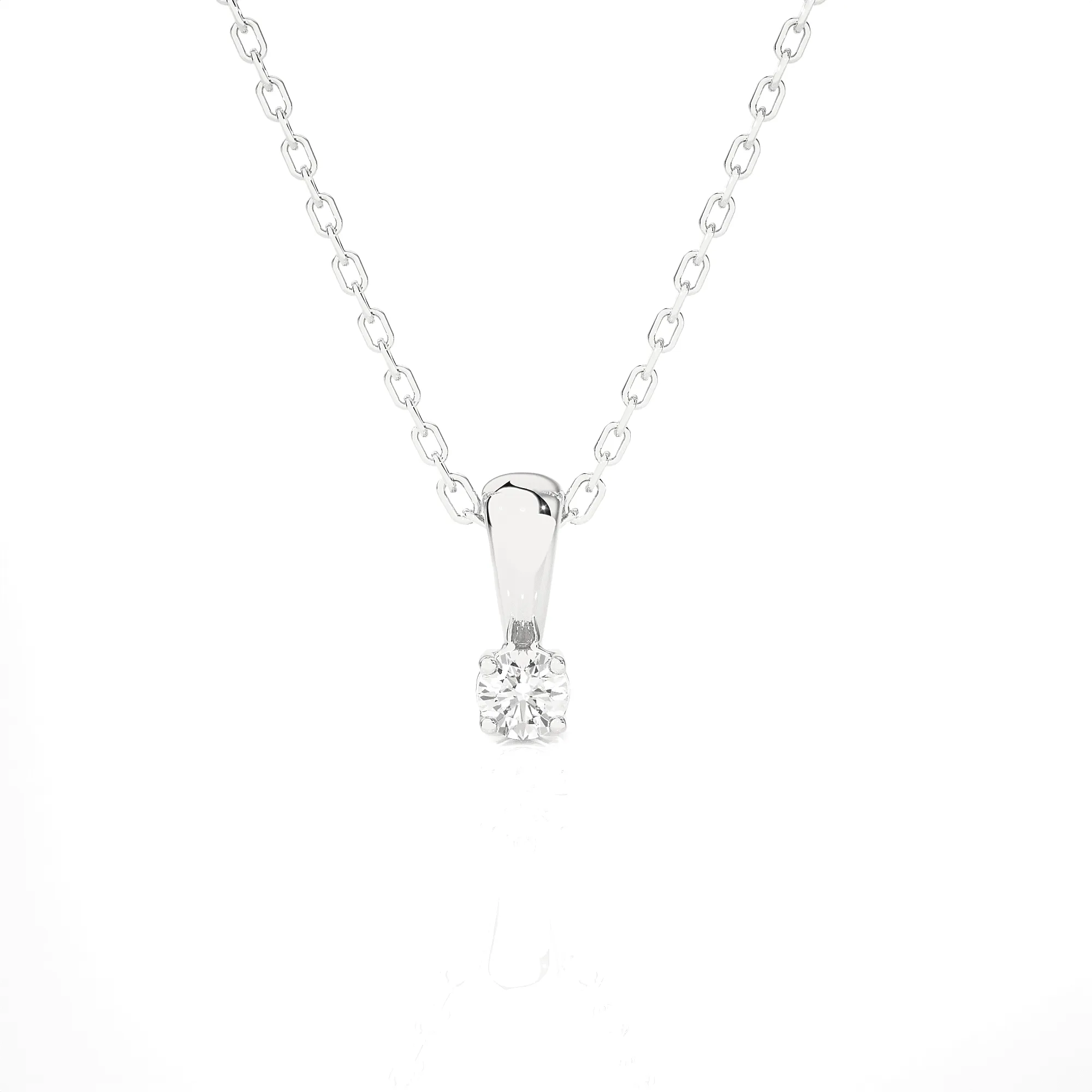 1/20  ctw Round Lab Grown Diamond Solitaire Pendant