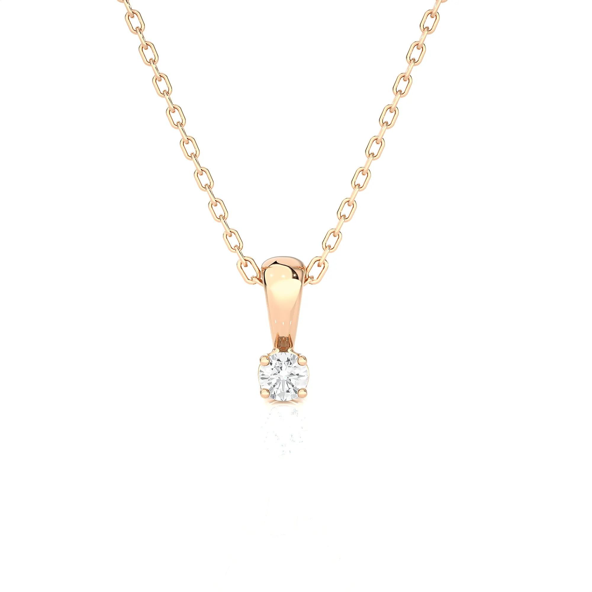 1/20  ctw Round Lab Grown Diamond Solitaire Pendant