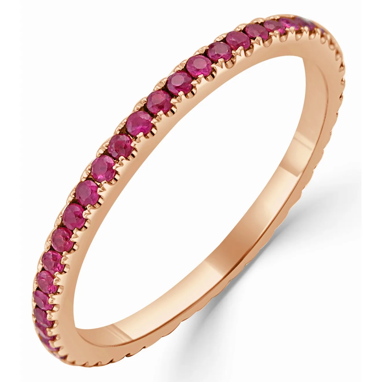 14k Gold & Ruby Eternity Ring - 0.45ct