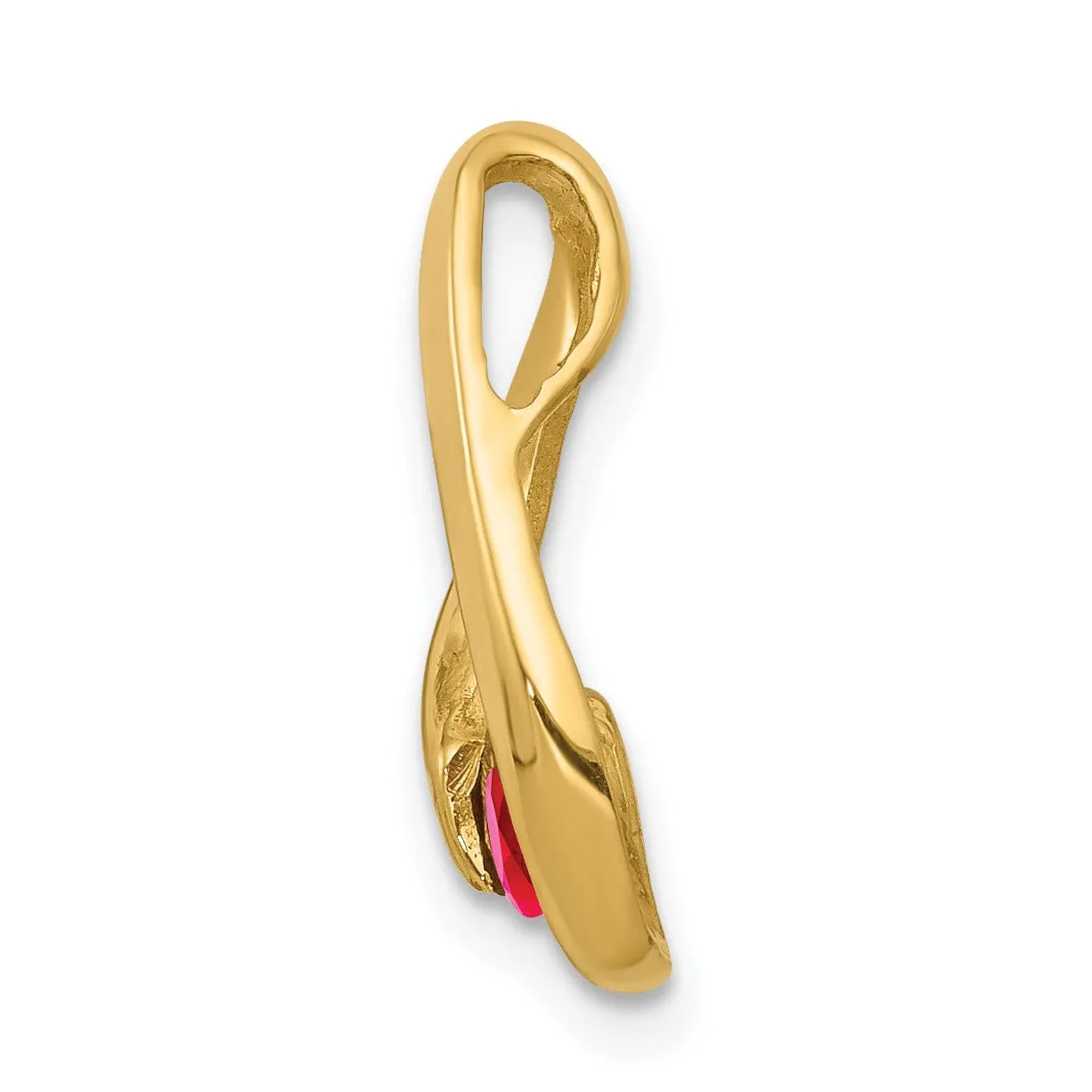 14k Yellow Gold Ruby Pendant