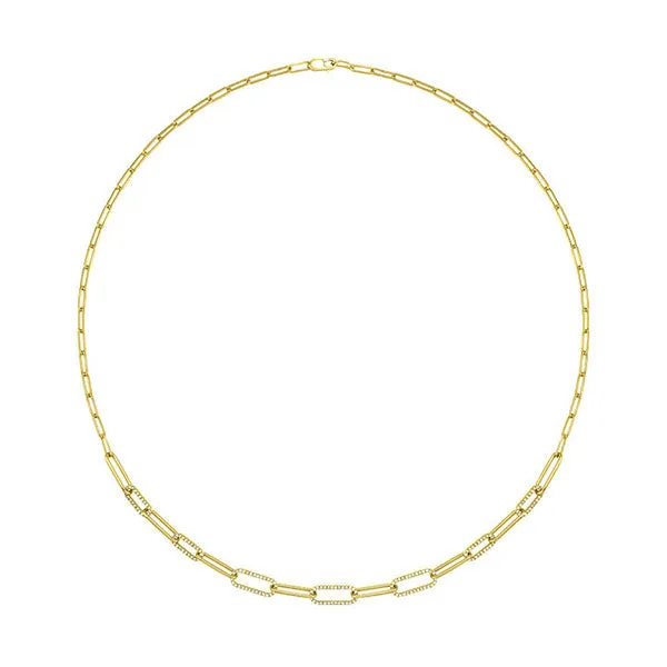 14Kt Yellow Gold Diamond 1/2Ctw Necklace