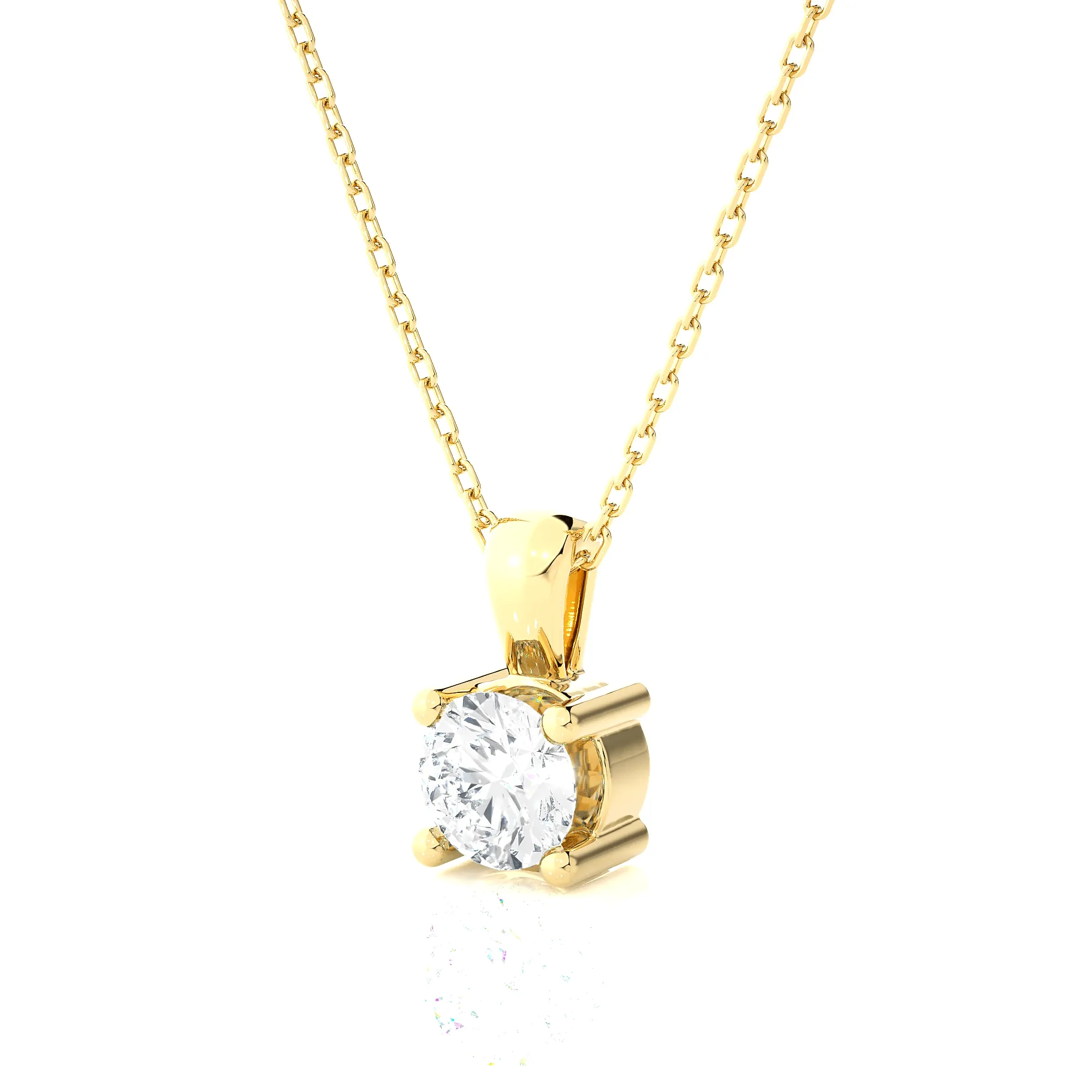 1/5  ctw Round Lab Grown Diamond Solitaire Pendant