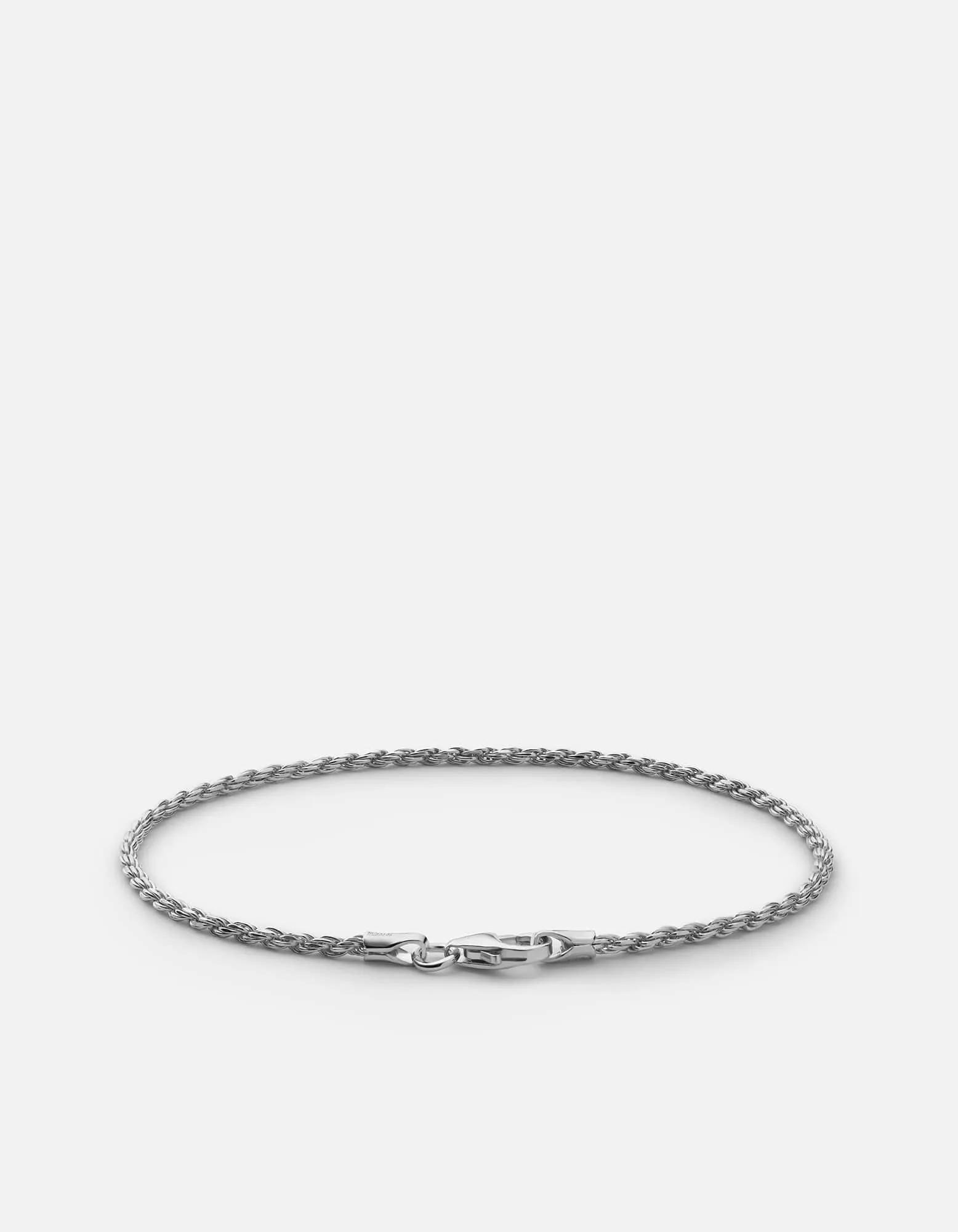 1.8mm Rope Chain Bracelet, Sterling Silver