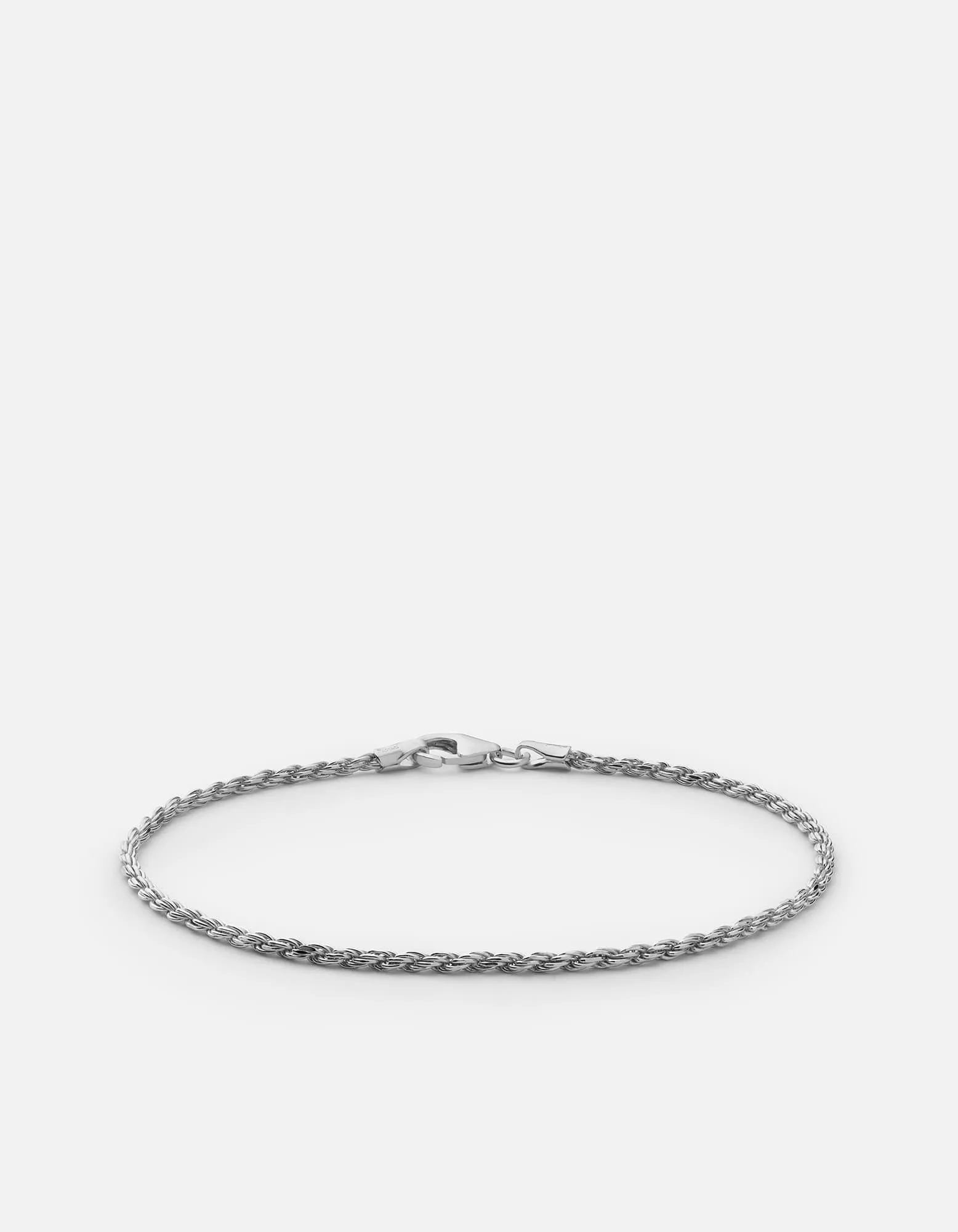 1.8mm Rope Chain Bracelet, Sterling Silver