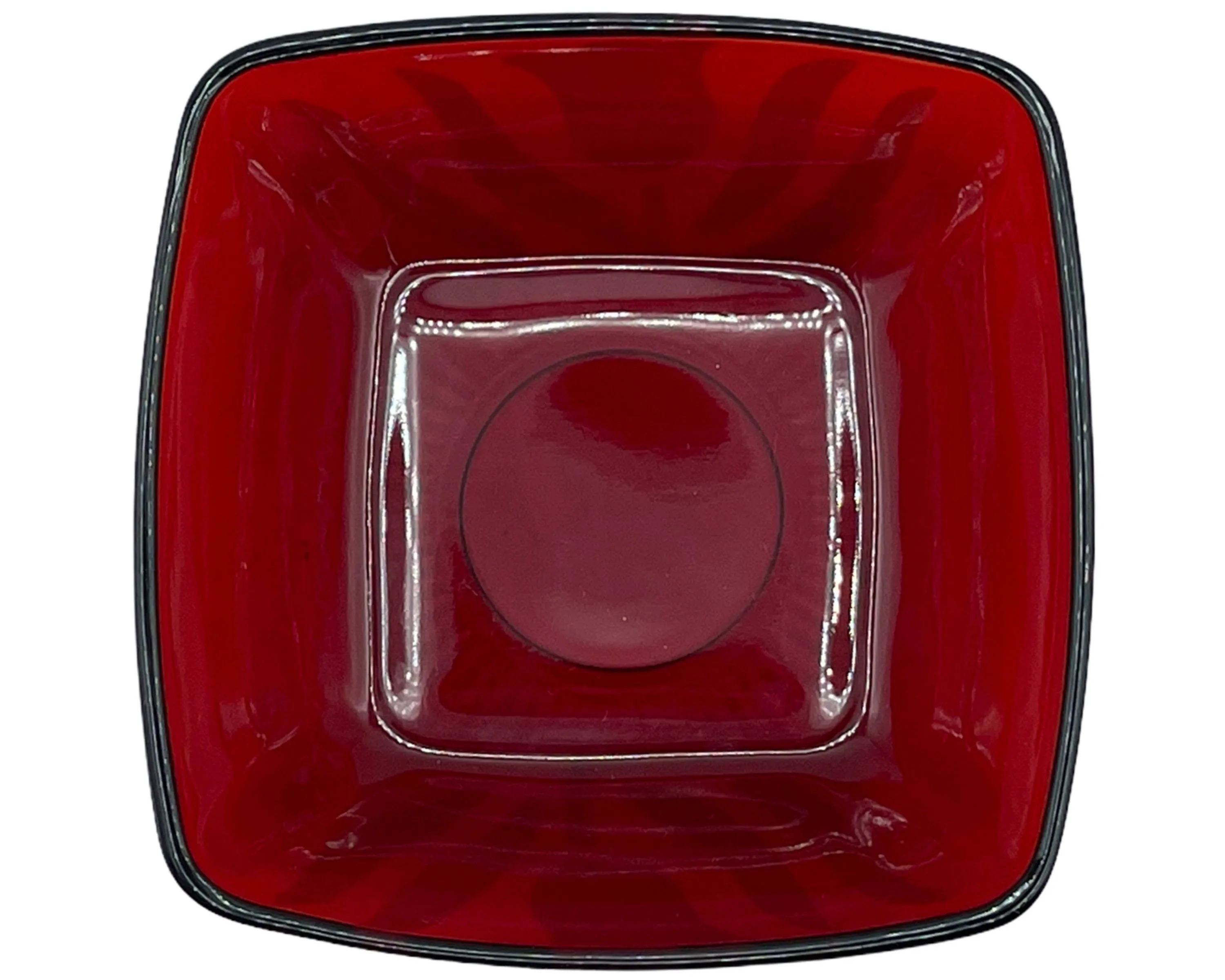 1950s Anchor Hocking Charm Royal Ruby Luncheon Plate w Tulip Etch