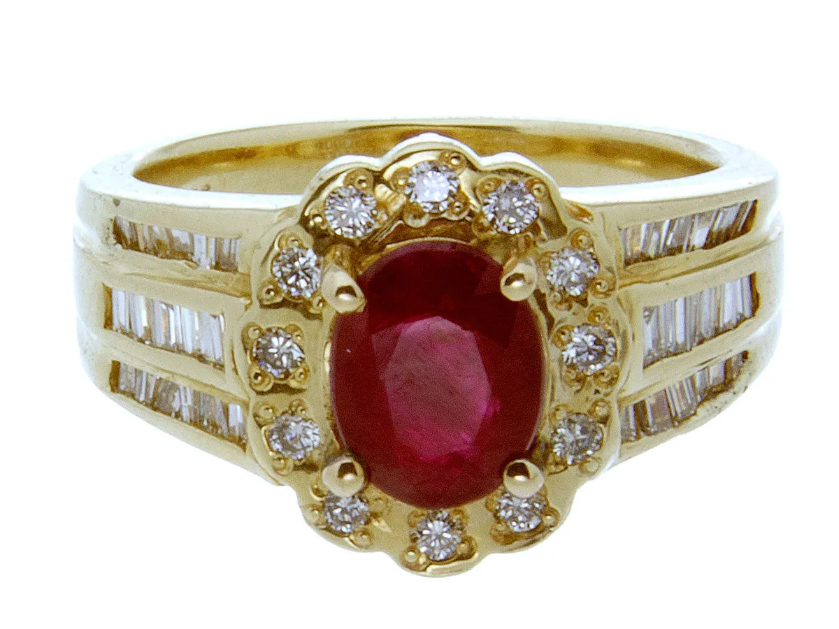 1.96ct Ruby & Diamond Ring