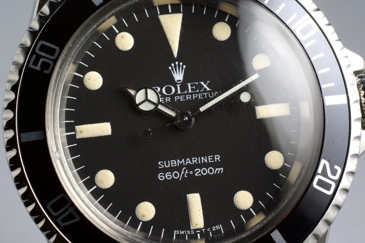 1982 Rolex Submariner 5513 Mark IV Maxi Dial with RSC Papers and Service Box