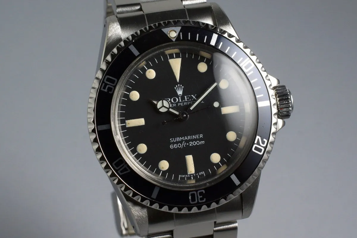 1982 Rolex Submariner 5513 Mark IV Maxi Dial with RSC Papers and Service Box