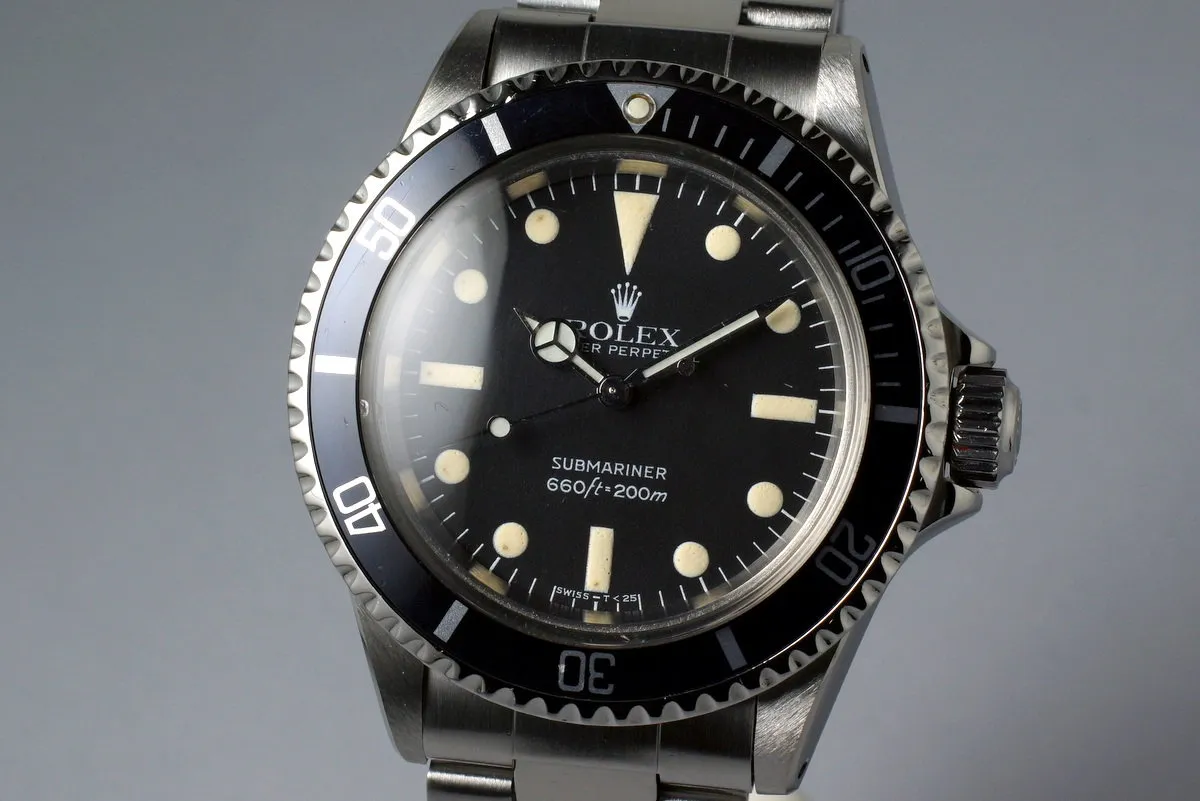 1982 Rolex Submariner 5513 Mark IV Maxi Dial with RSC Papers and Service Box