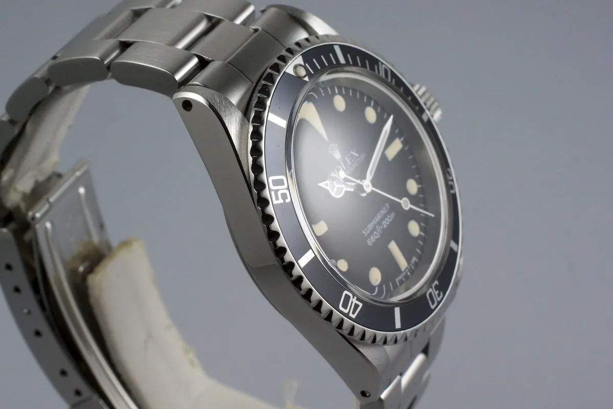 1982 Rolex Submariner 5513 Mark IV Maxi Dial with RSC Papers and Service Box