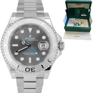 2021 MINT Rolex Yacht-Master 40mm Dark Rhodium Stainless Oyster Watch 126622 B P