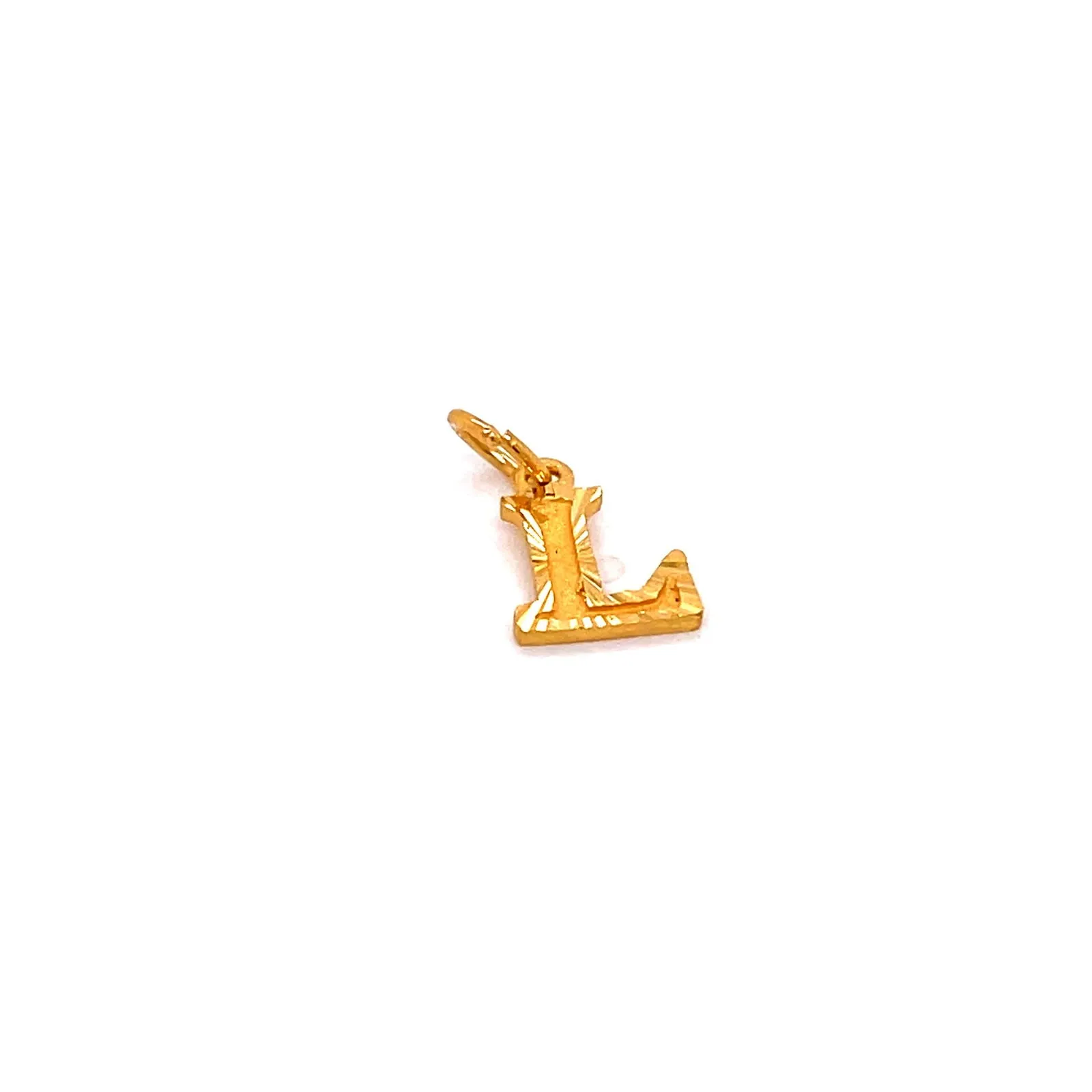 22K YG Alphabet L Pendant-1pc