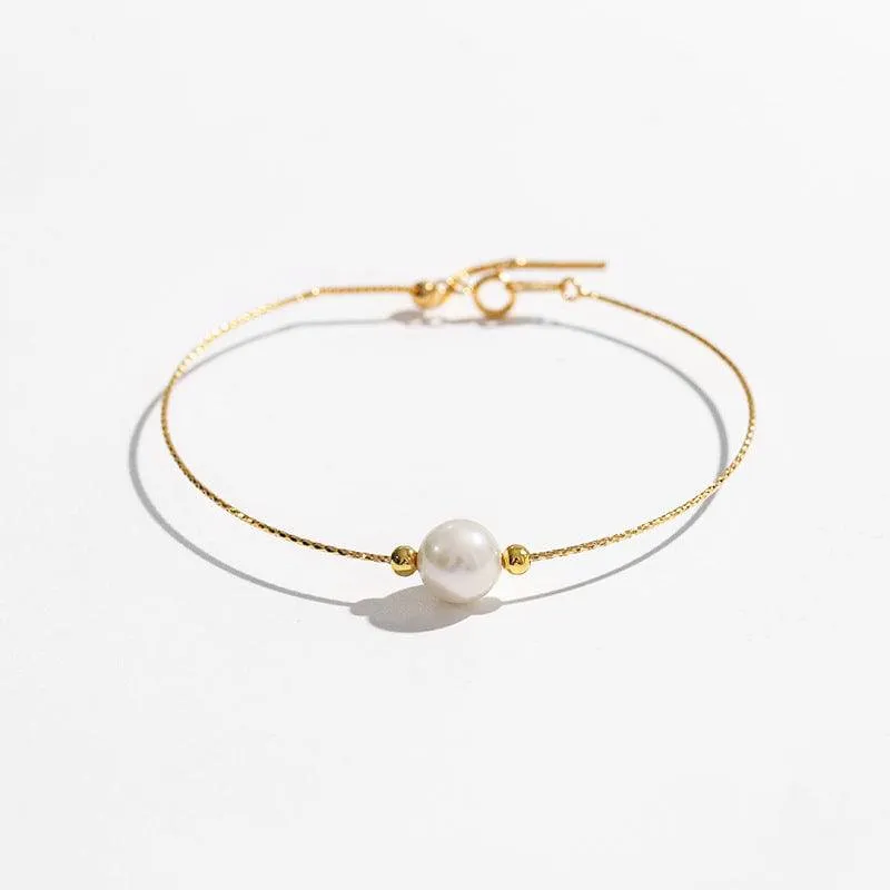 8-9mm Floating Pearl Chain Bracelet