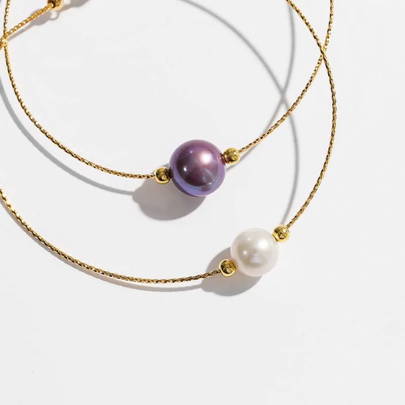 8-9mm Floating Pearl Chain Bracelet