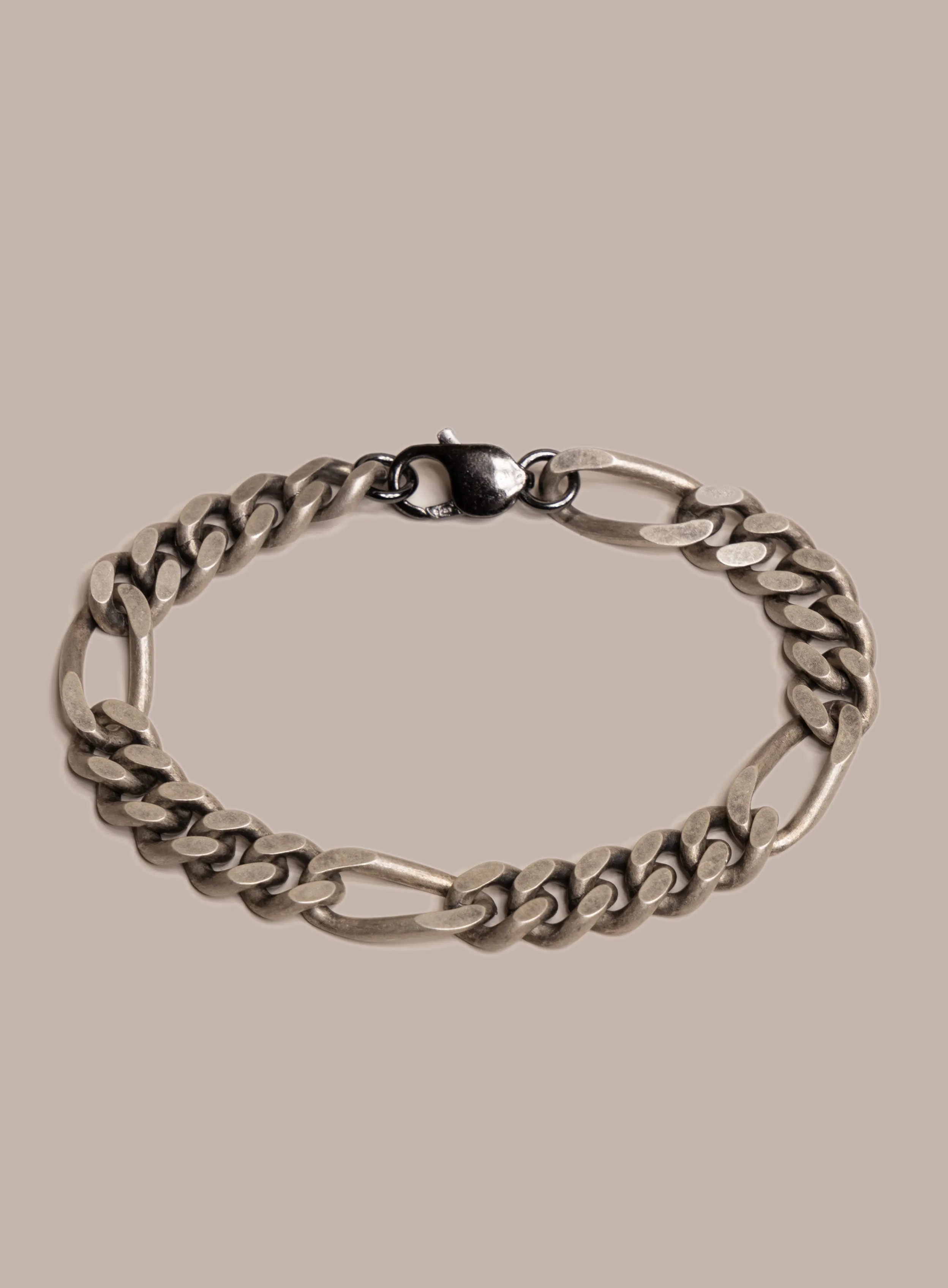 925 Oxidized Sterling Silver Thick Jewelry Bracelet for Man