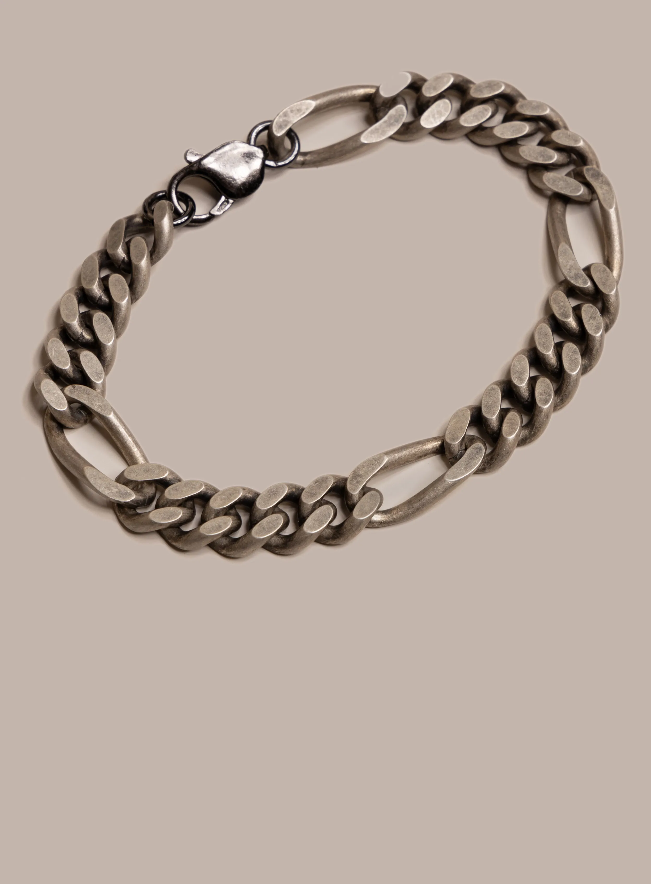 925 Oxidized Sterling Silver Thick Jewelry Bracelet for Man