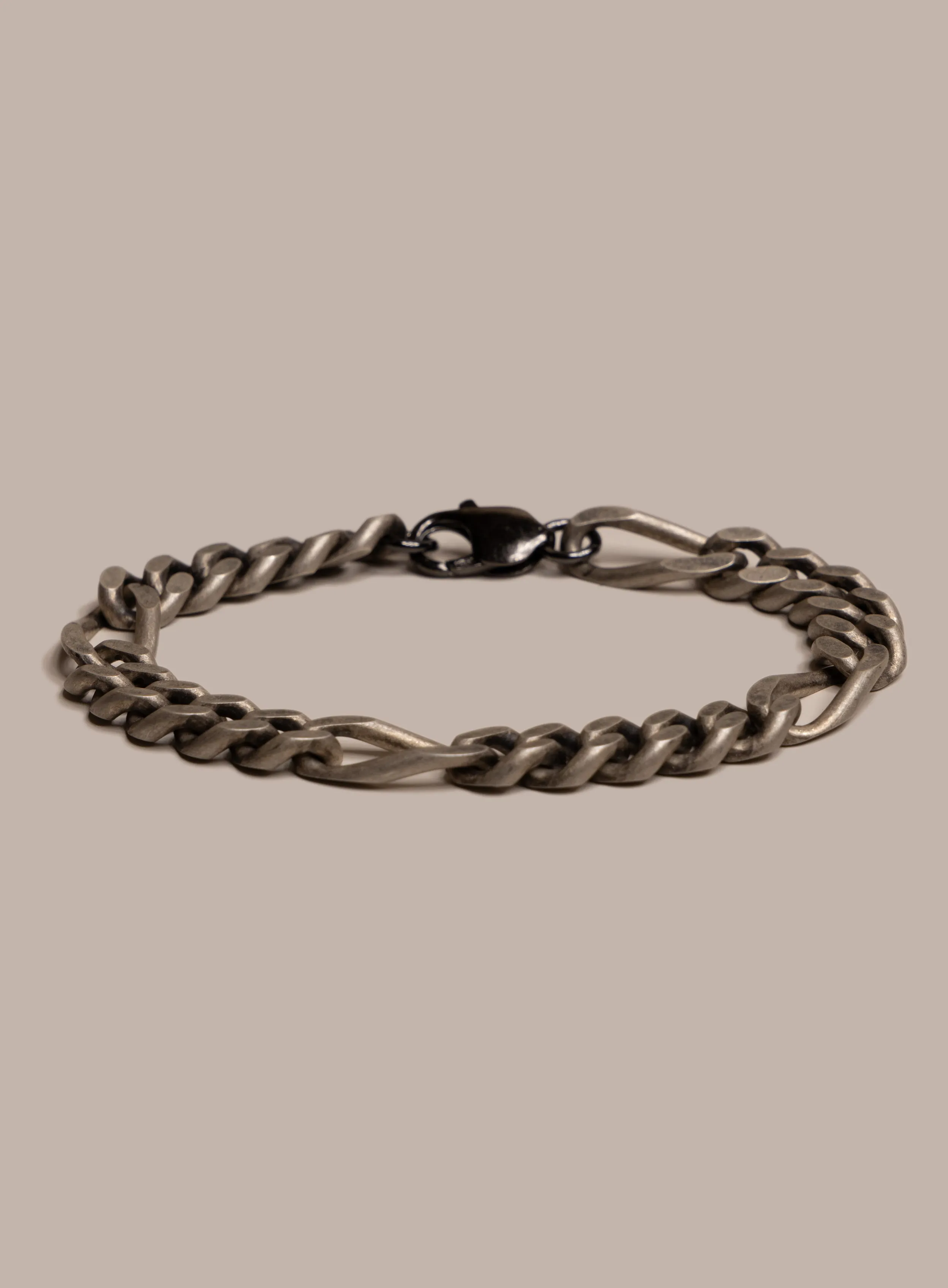 925 Oxidized Sterling Silver Thick Jewelry Bracelet for Man