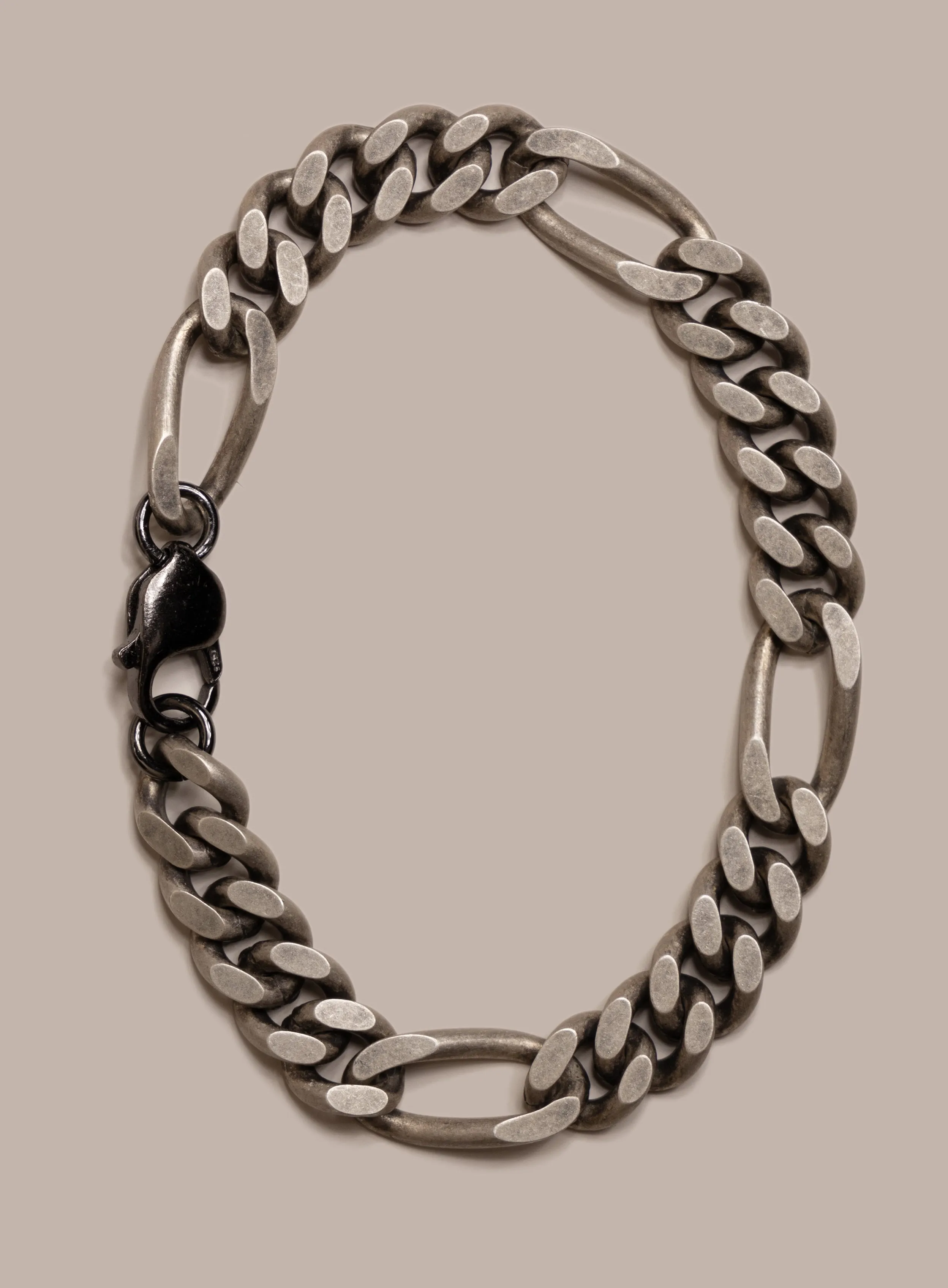 925 Oxidized Sterling Silver Thick Jewelry Bracelet for Man