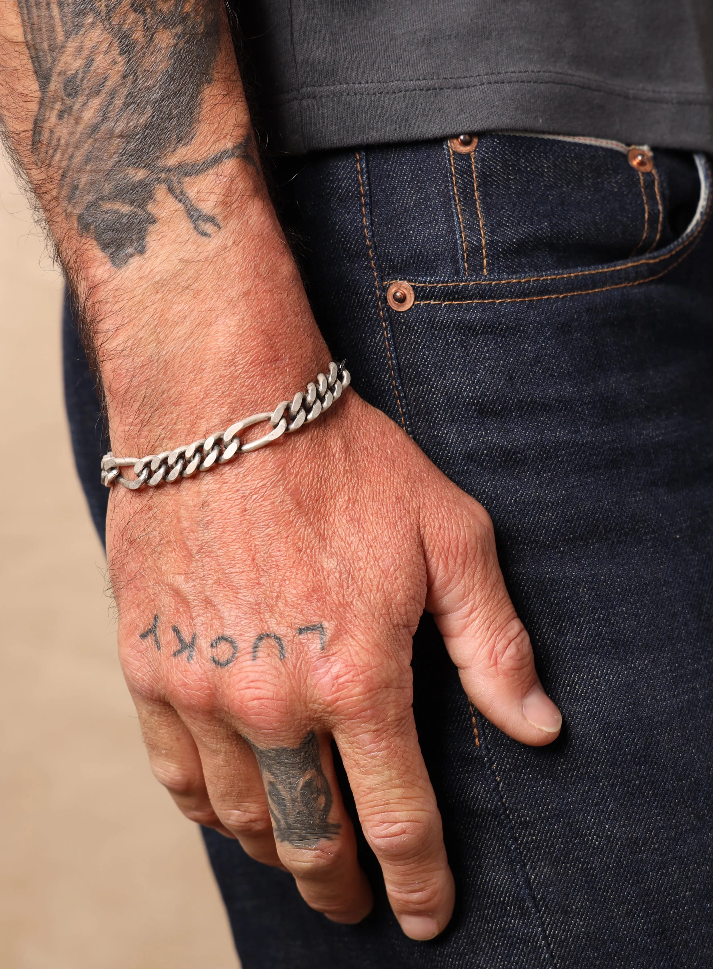 925 Oxidized Sterling Silver Thick Jewelry Bracelet for Man