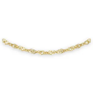 9ct Gold 2.3mm Singapore Twist Curb Chain