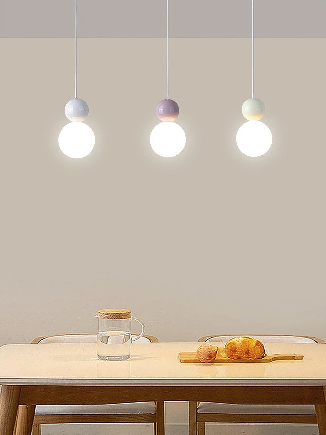 Acrylic Two Ball Pendant Light