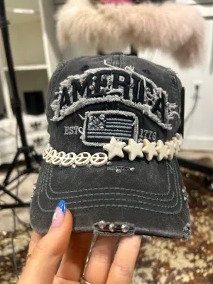 America Gunmetal Trucker Cap- Charcoal