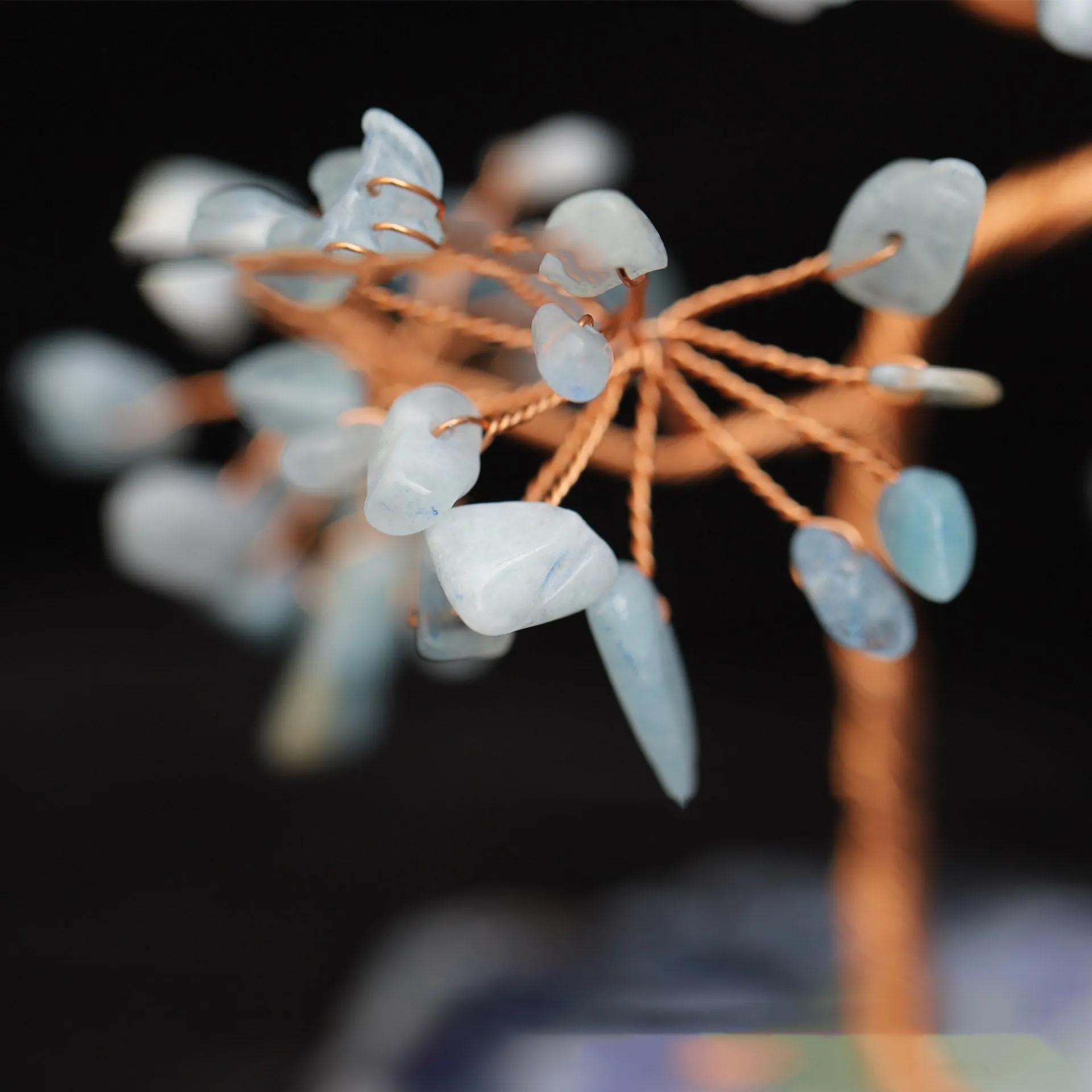 Aquamarine Crystal Fortune Tree Ornament