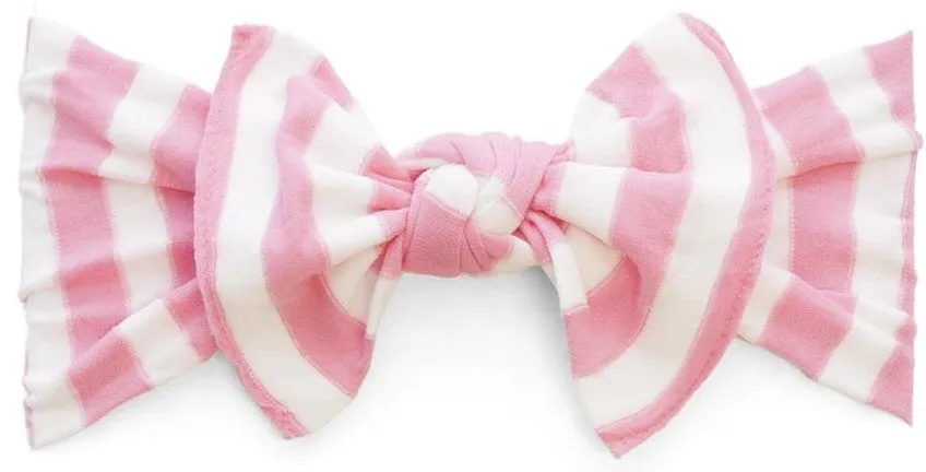 Baby Bling Pink Stripe Patterned Knot Headband