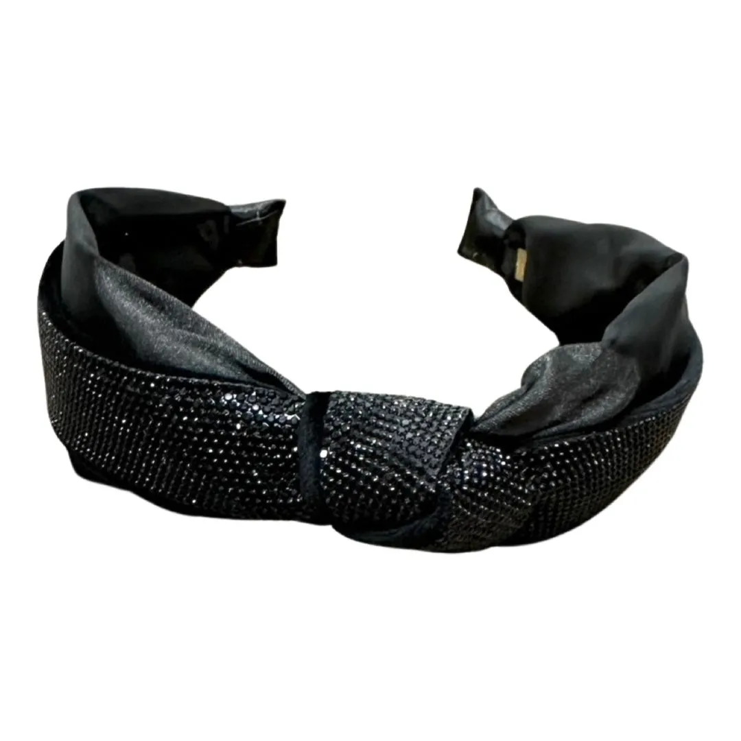 Bari Lynn Half Crystalized Knot Headband