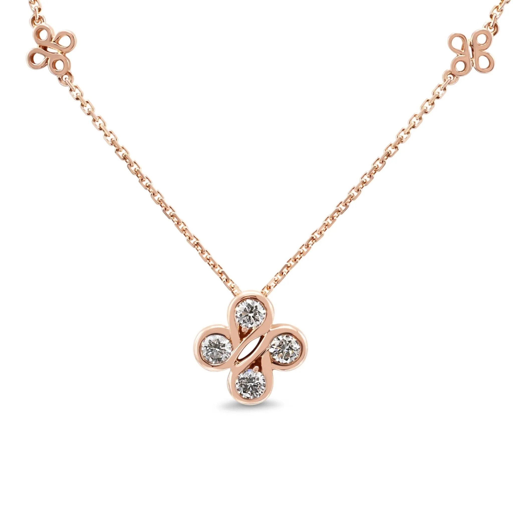 Be Boodles Diamond Be Boodles Pendant Necklace - 18ct Rose Gold