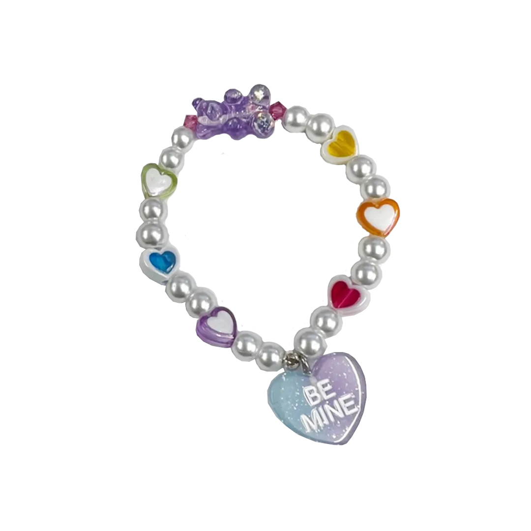 Be Mine Gummy Bear Pearl Bracelet - Purple