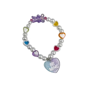 Be Mine Gummy Bear Pearl Bracelet - Purple