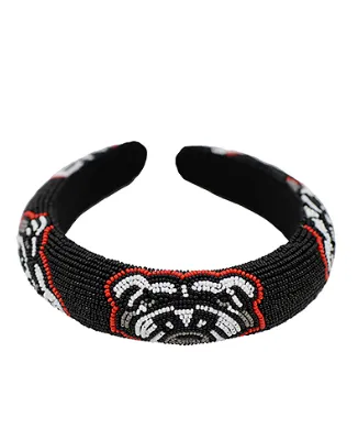 Beaded Georgia Bulldog Headband