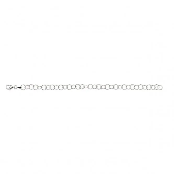 Beginnings Sterling Silver Diamond Cut Links Bracelet B4326