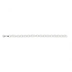 Beginnings Sterling Silver Diamond Cut Links Bracelet B4326