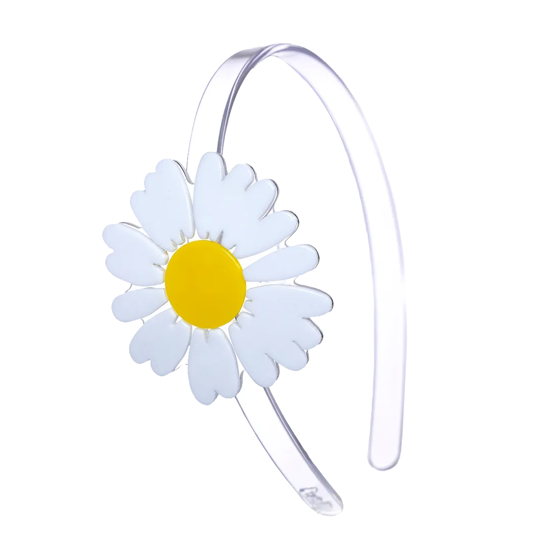 Big White Daisy Headband