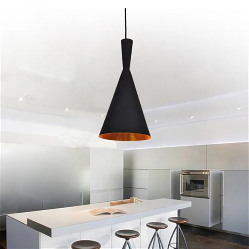 Black and cooper pendant light