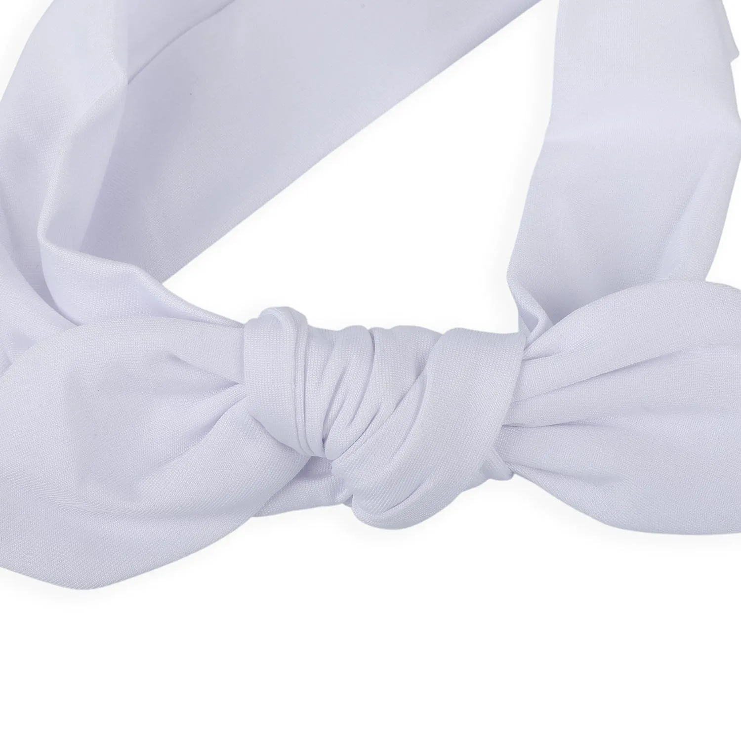 Bow Knot Headbands Set of 2 - White, Black