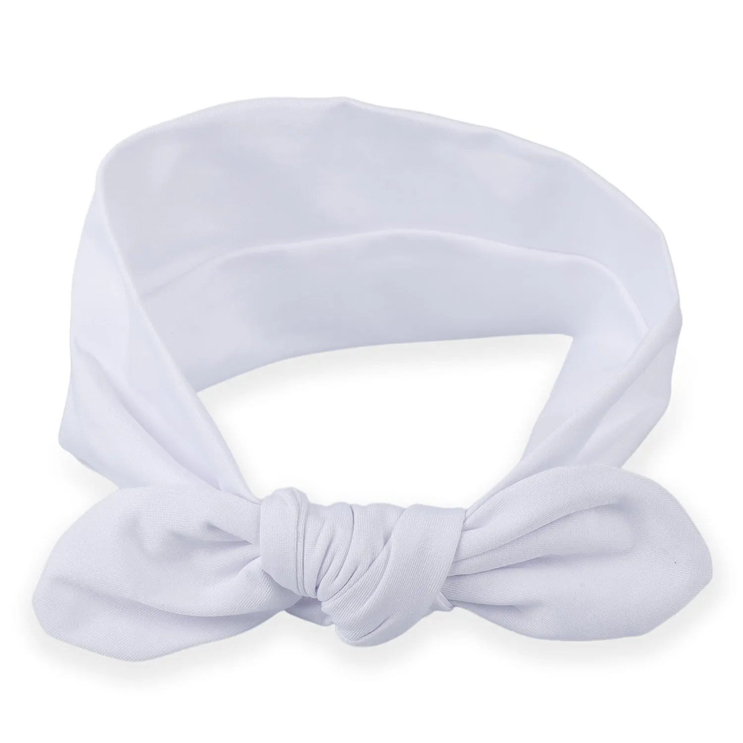 Bow Knot Headbands Set of 2 - White, Black