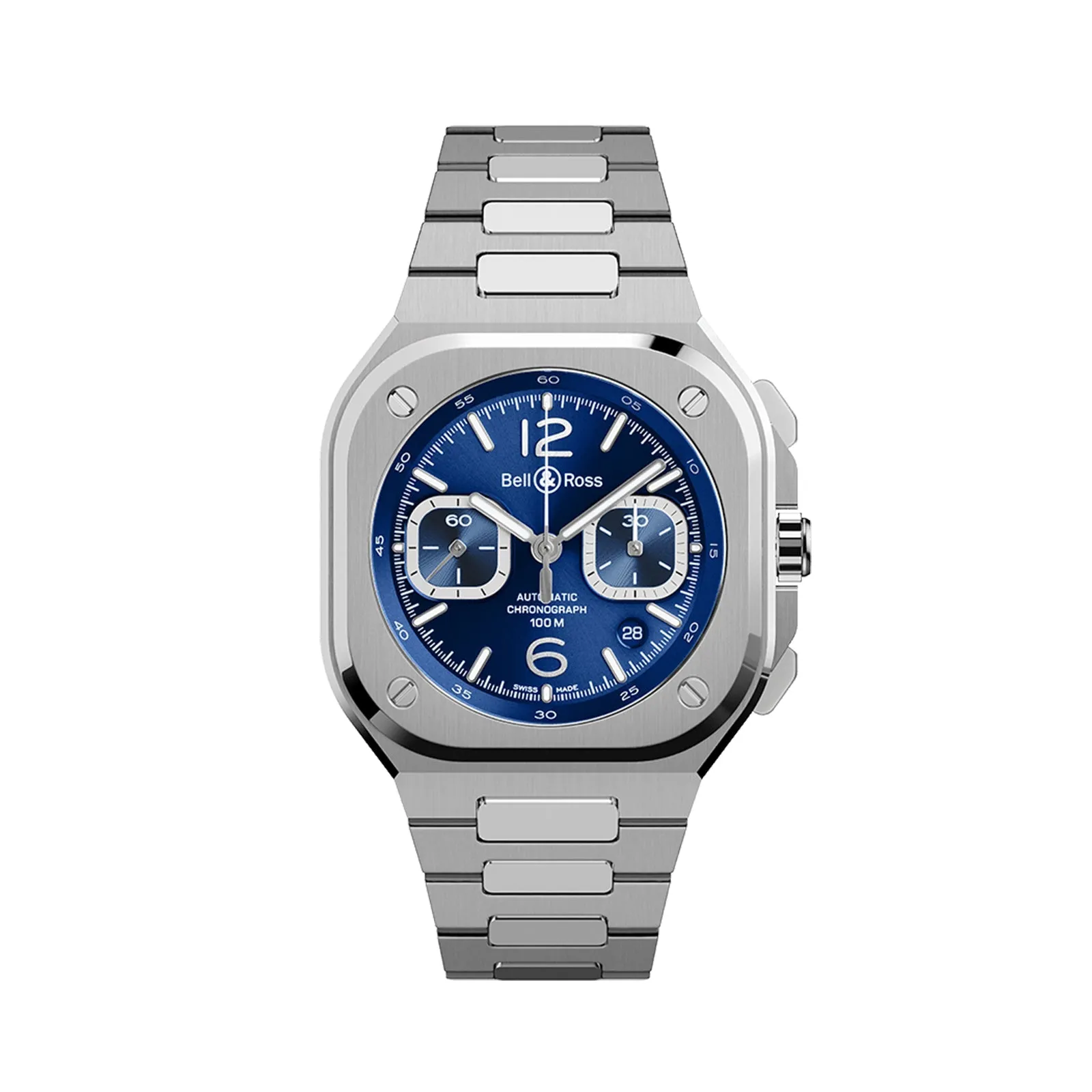 BR05 CHRONO BLUE STEEL STEEL BRACELET