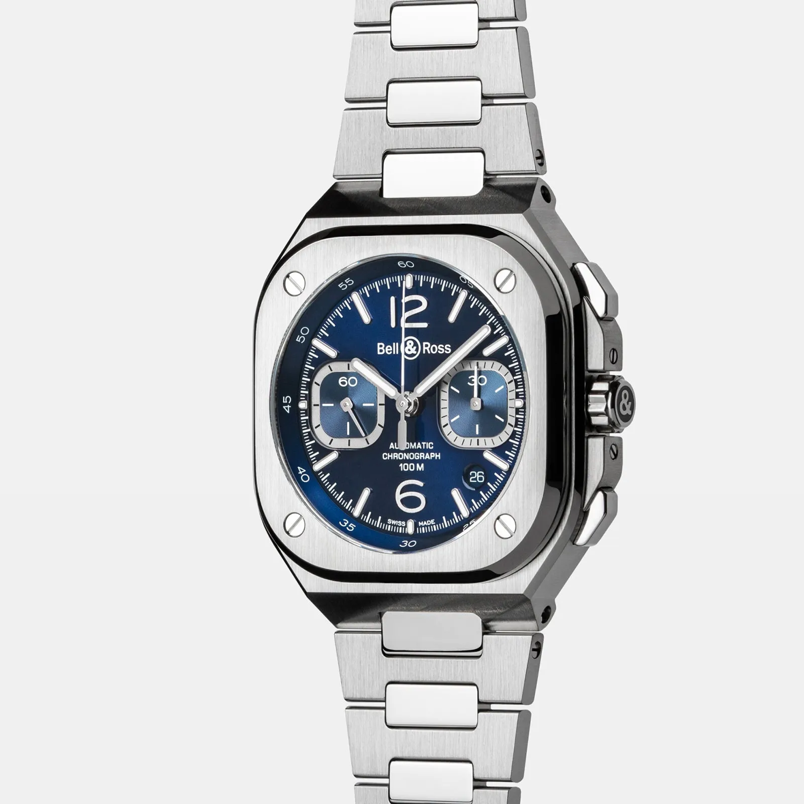 BR05 CHRONO BLUE STEEL STEEL BRACELET