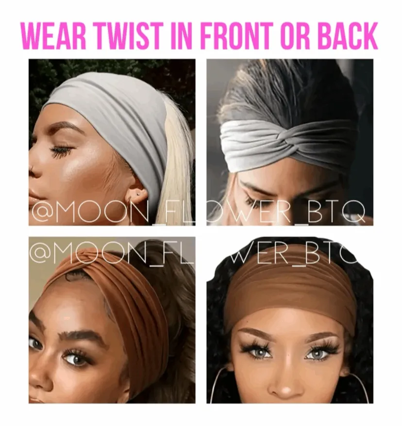 Brown Wide Twist Turban Headband Ear Warmer