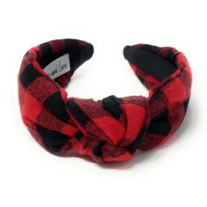 Buffalo Flannel Plaid Knot Headband