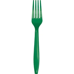 Bulk Emerald Green Plastic Forks (288 per Case)